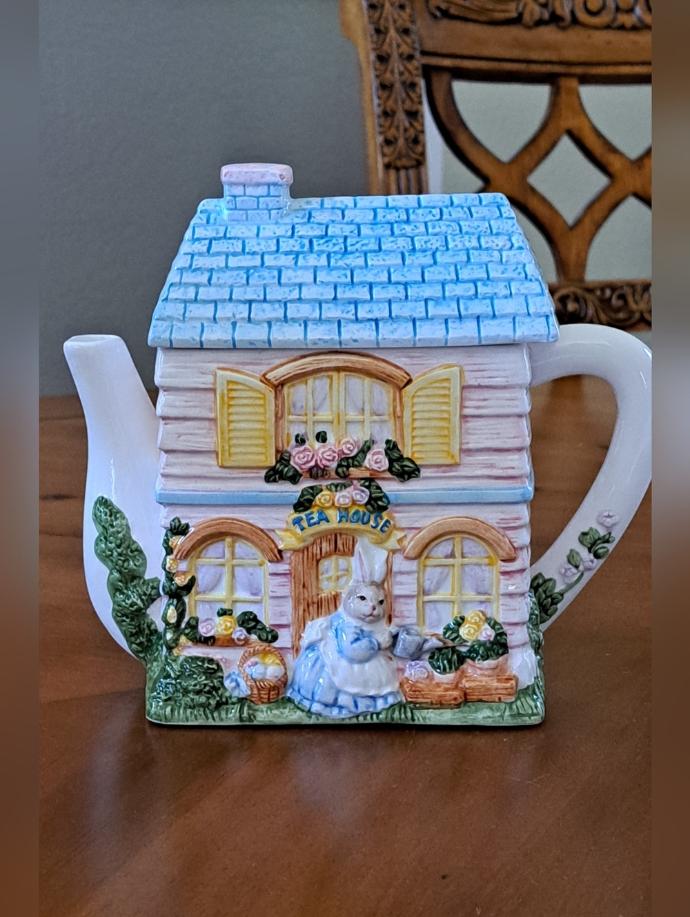 OCI Omnibus (Fitz and Floyd) Ceramic Figural "Tea House" Cottage